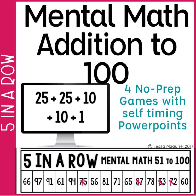 Mental Math game skip counting within 100