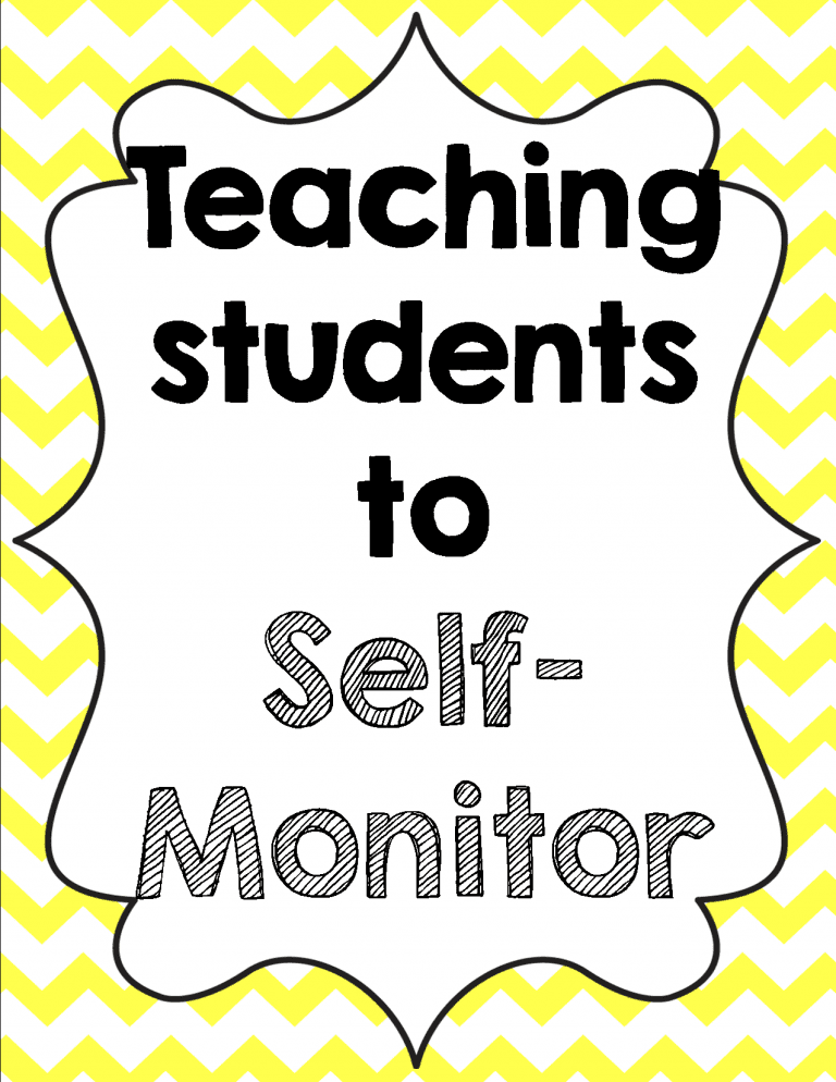 A look at self monitoring, and free posters to display in your classroom.