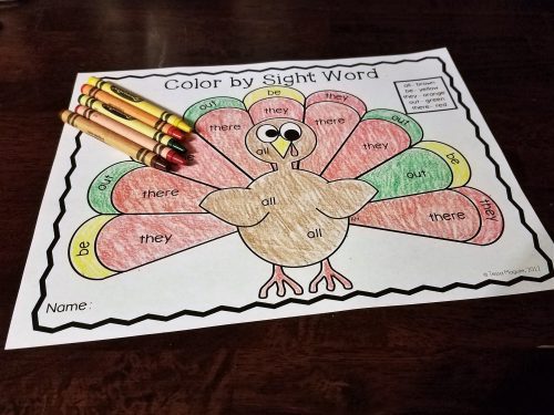 Dolch Color by Sight Word First Grade