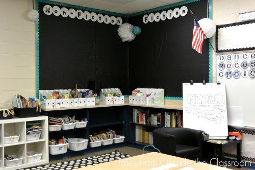 Classroom library and meeting spot