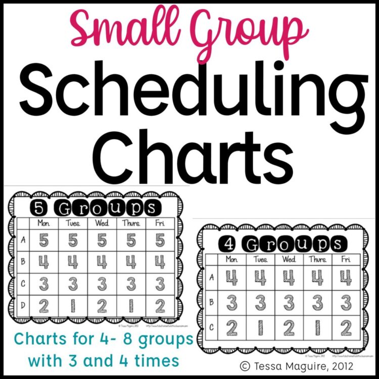 Small Group Rotations Scheduling Charts