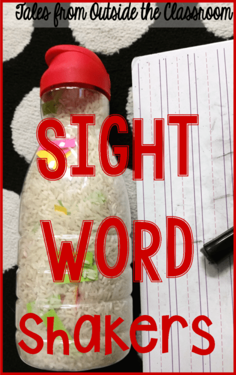 Sight word shakers are an easy center.