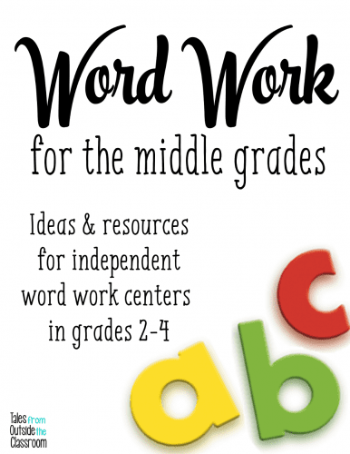Word Work Ideas for grades 2-4
