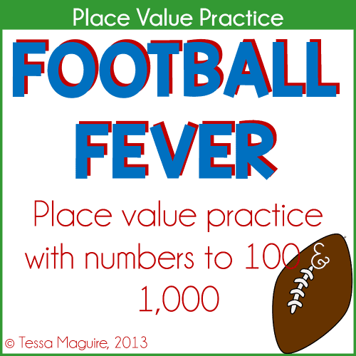 Football Fever place value centers