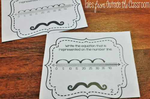 Multiplication and division on a number line task cards