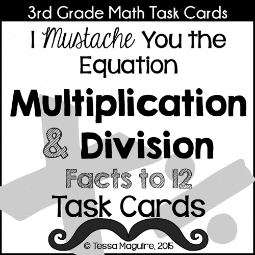 Multiplication and division facts to 12 task cards