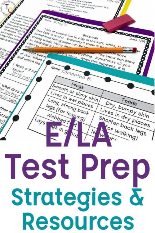 E/LA test prep strategies and resources for 2nd and 3rd grades