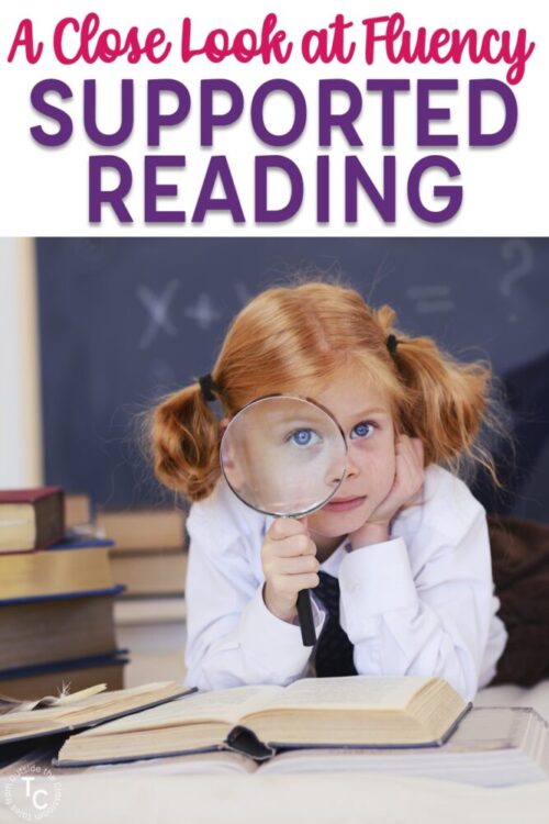 A close look at fluency supported reading with girl with magnifying glass