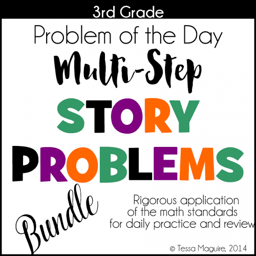 3rd Grade Problem of the Day Story Problems Bundle Cover