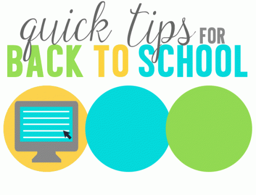 Quick tips for back to school