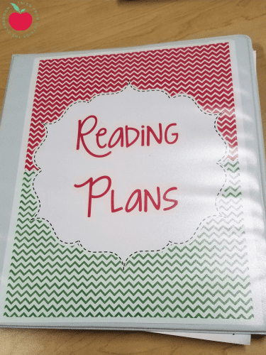Guided reading plan binder