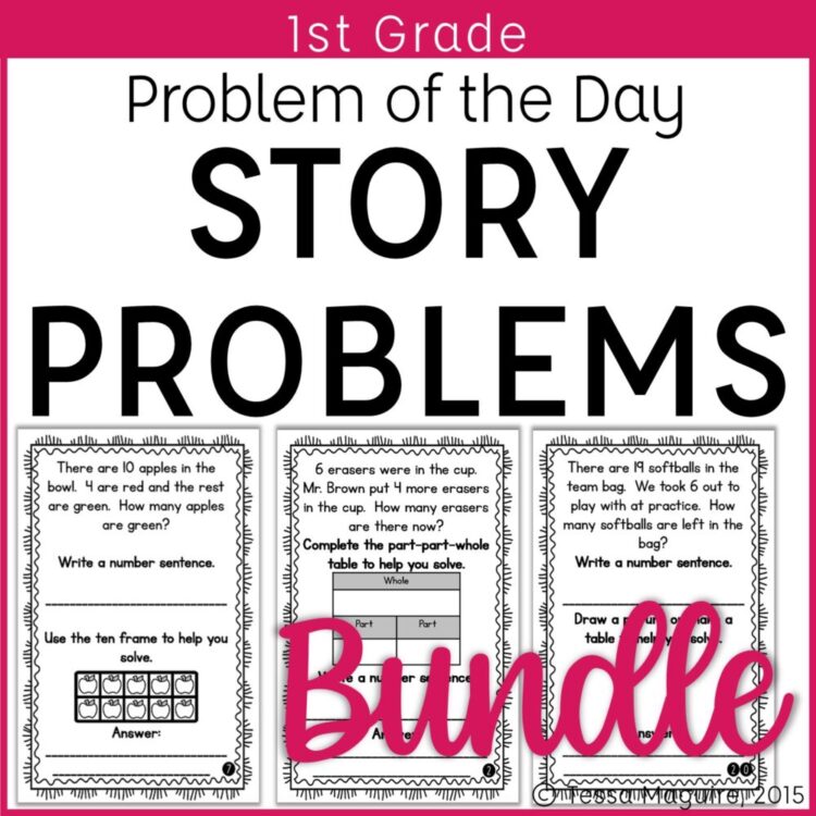 1st Grade Word Problem of the Day Story Problems bundle
