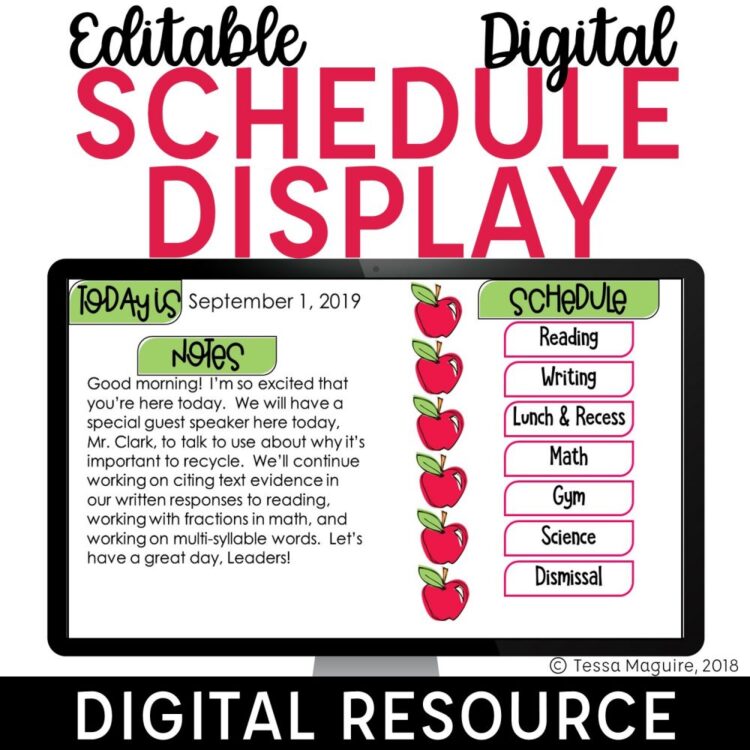 Digital Daily Schedule Display cover image
