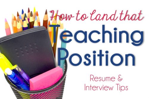 Teacher resume and interview tips