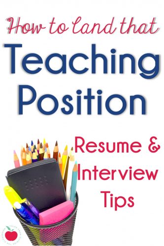 Teacher resume and interview tips