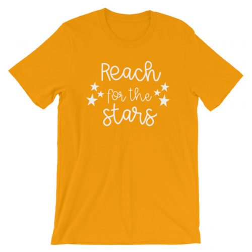 Reach for the stars tee gold