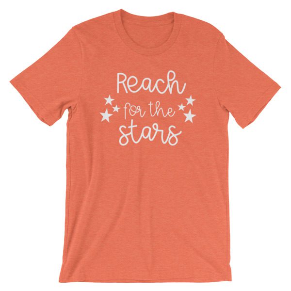 Reach for the stars tee heather orange