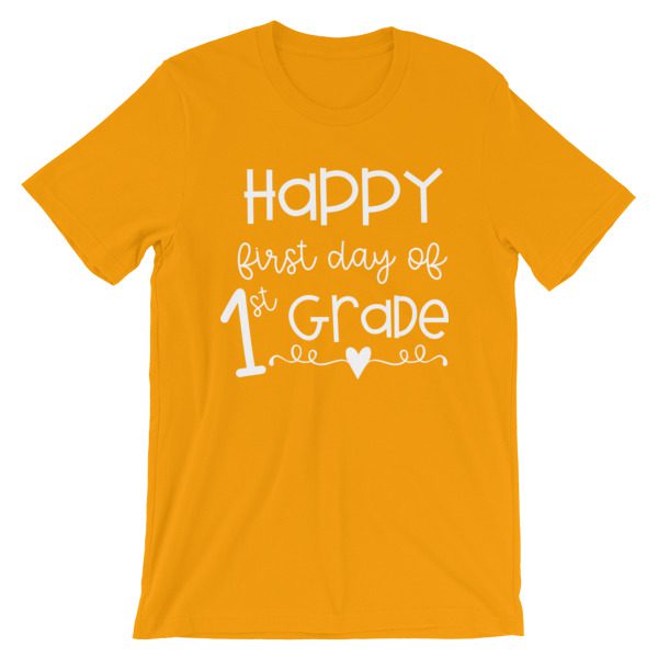 Gold First Day of 1st Grade tee