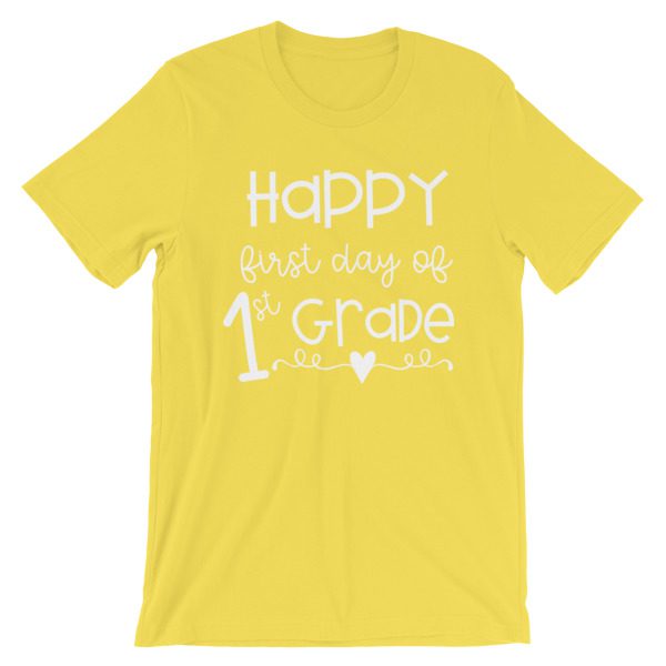 Yellow First Day of 1st Grade tee