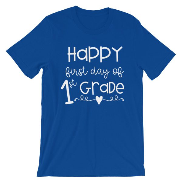Royal Blue First Day of 1st Grade tee