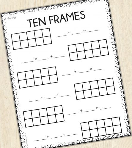 Ten Frames Printable