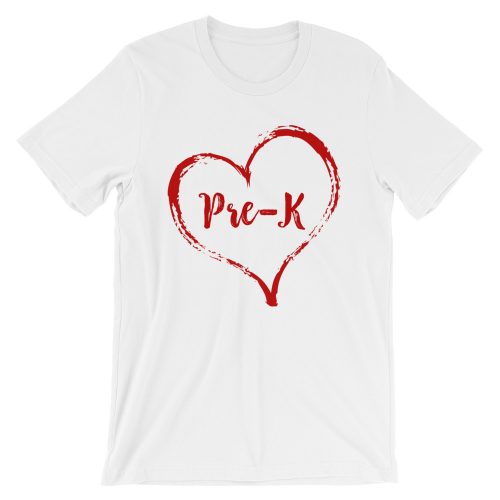 Love Pre-K tee- White with Red