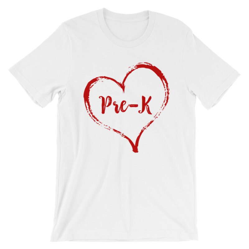 Love Pre-K tee- White with Red