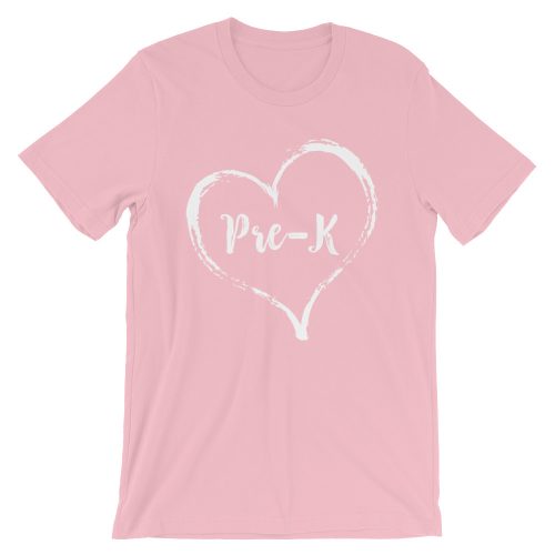 Love Pre-K tee- Pink with white