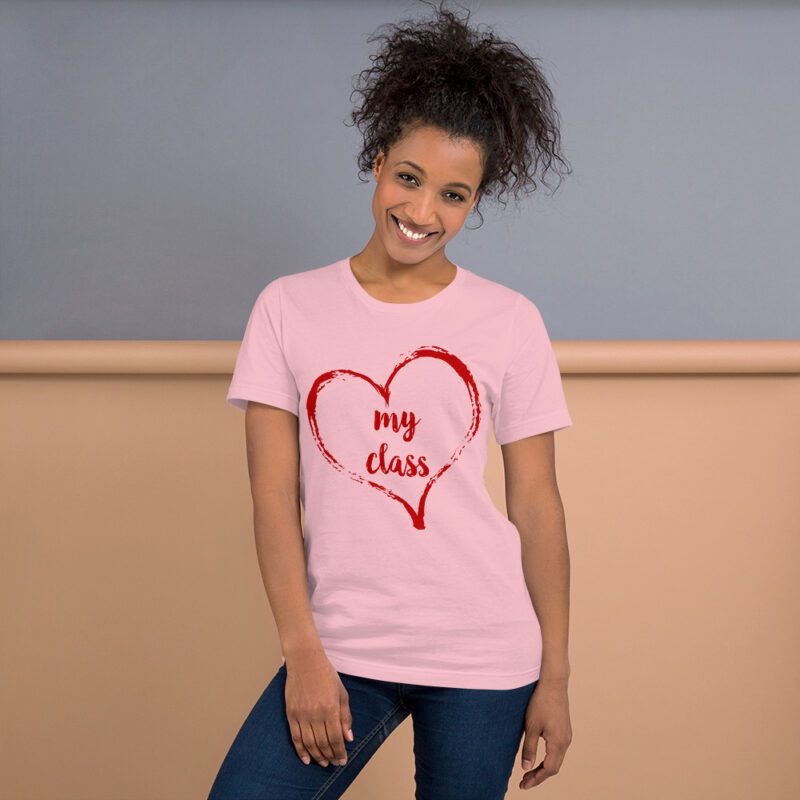 Love my Class tee- Pink and Red