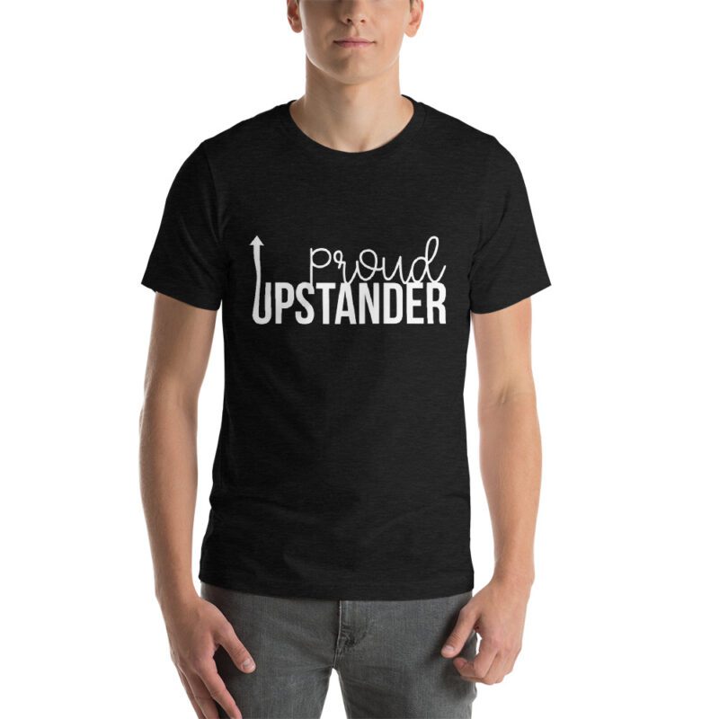 Proud Upstander tee- Heather Black