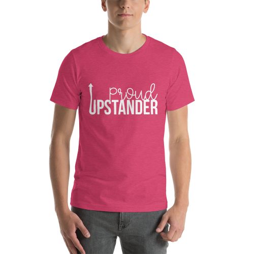 Proud Upstander tee- Heather Raspberry Pink