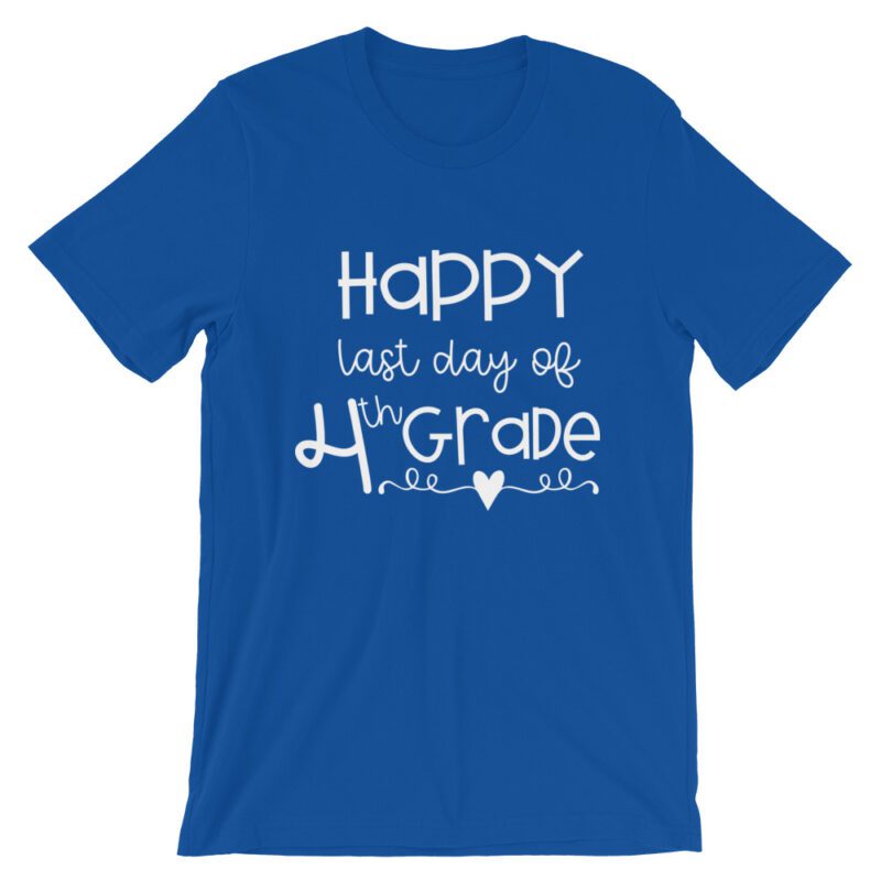 Royal Blue Last Day of 4th Grade tee