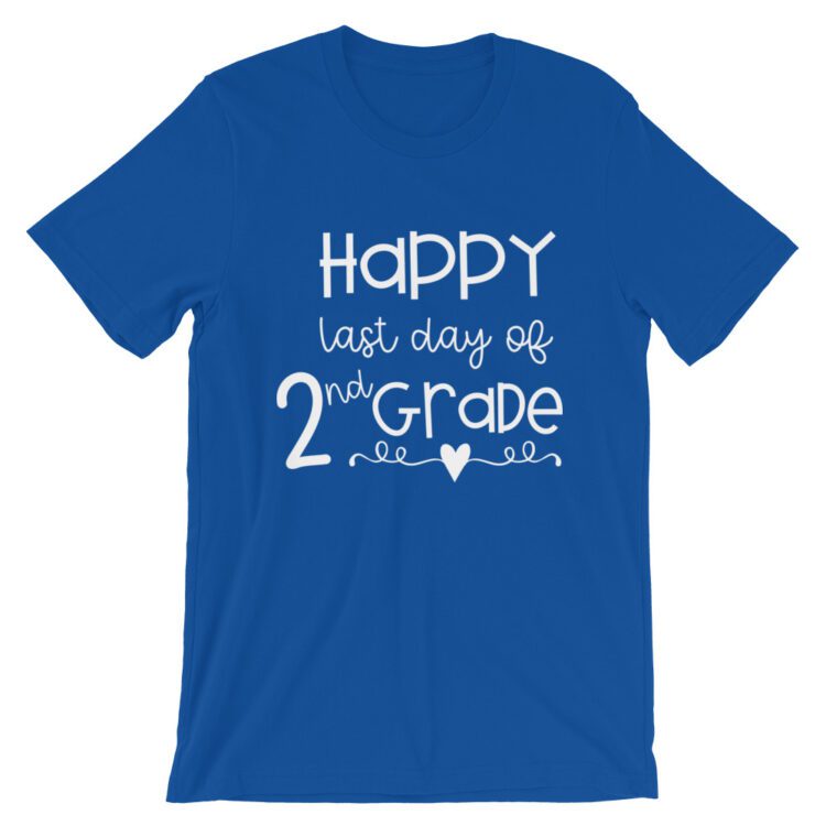 Royal Blue Last Day of 2nd Grade tee