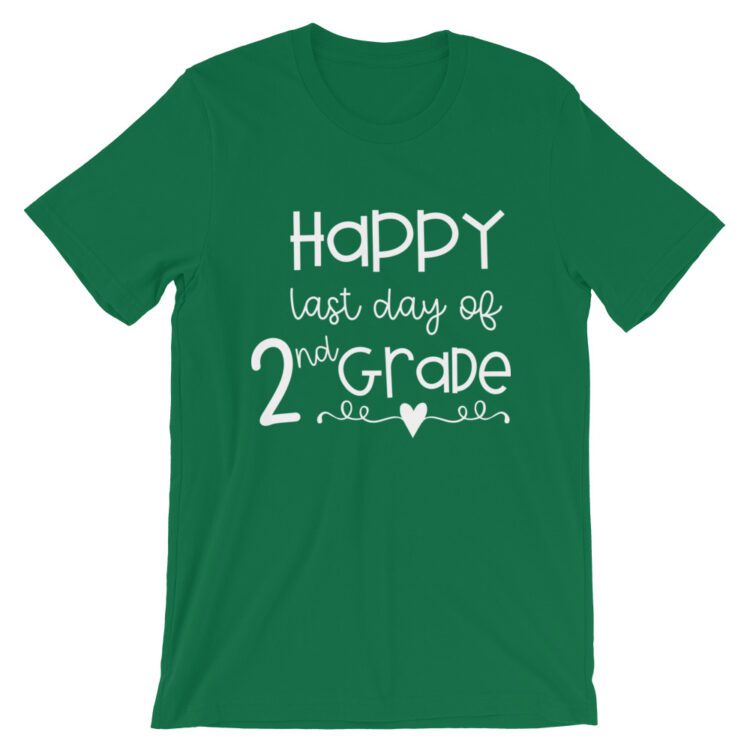 Kelly Green Last Day of 2nd Grade tee