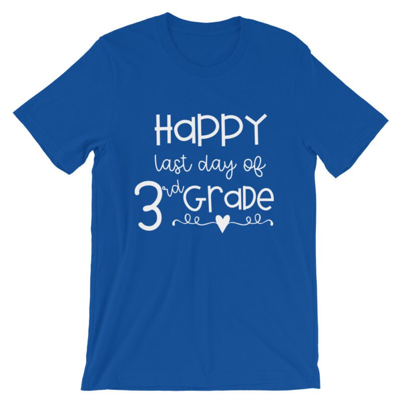 Royal Blue Last Day of 3rd Grade tee