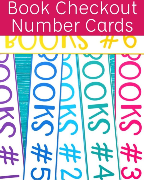 Library book checkout cards image