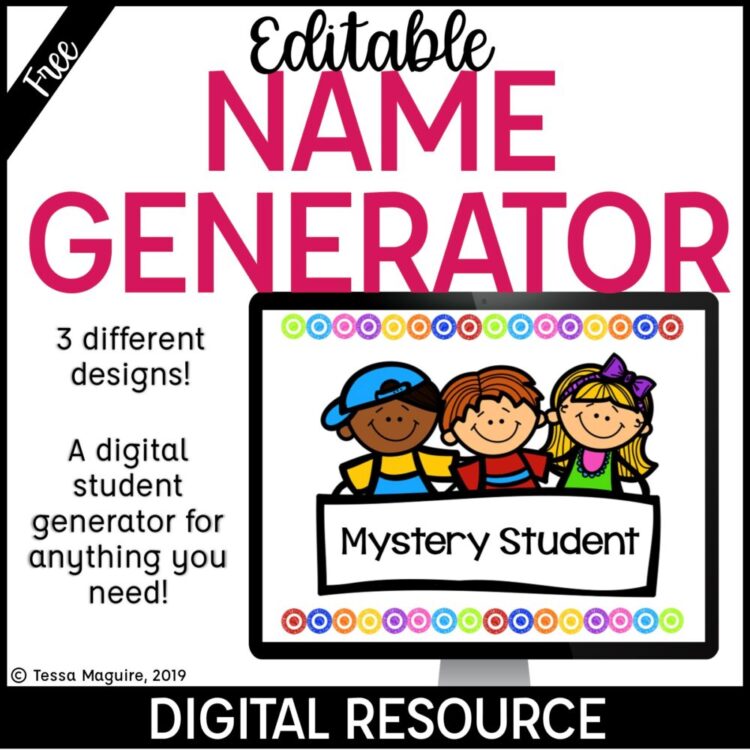 Editable Student Name Generator cover