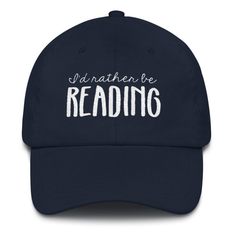 I'd Rather Be Reading hat navy blue