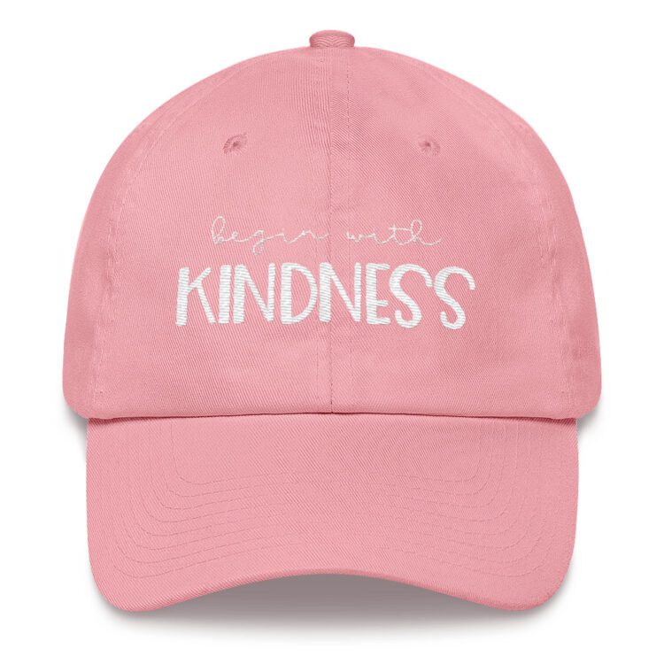 Begin with Kindness hat baby pink
