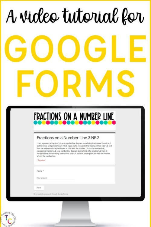 A Video Tutorial for using Google Forms in the Classroom