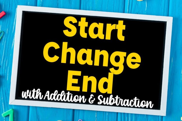 Start Change End with Addition and Subtraction on velvet board