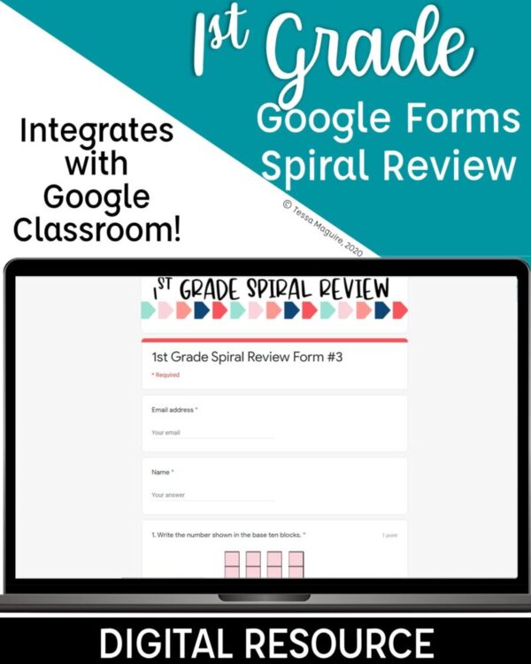 1st Grade Google Forms Spiral Review