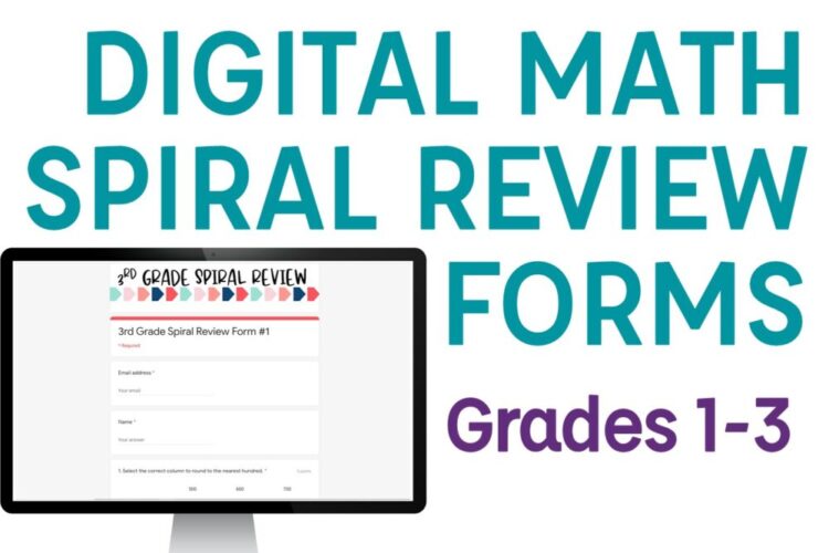 Digital Math Spiral Review Forms