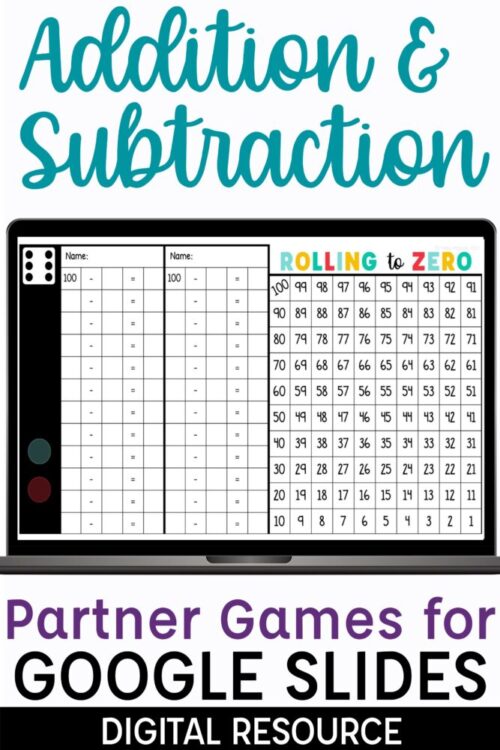 Digital Addition & Subtraction Partner Games