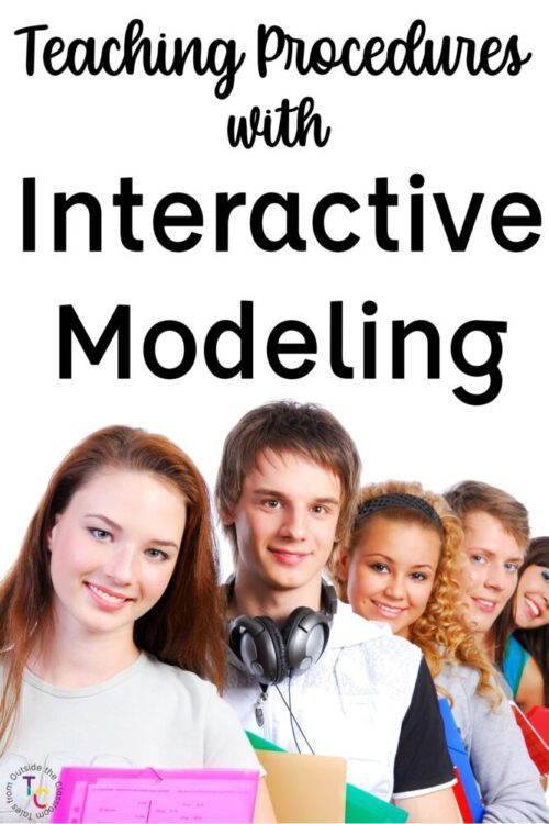 Teaching Procedures with Interactive Modeling with students in line