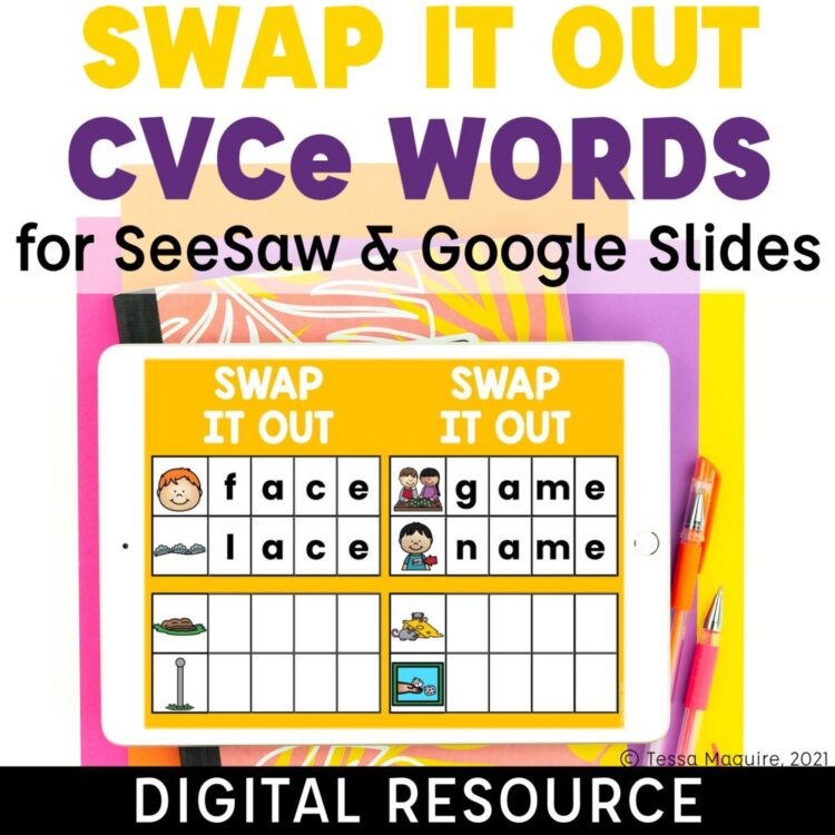 CVCe Words Swap it Out Digital Phoneme Manipulation activity