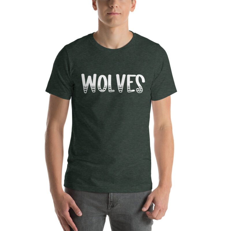 Heather Forest Green Wolves spirit wear mascot tee