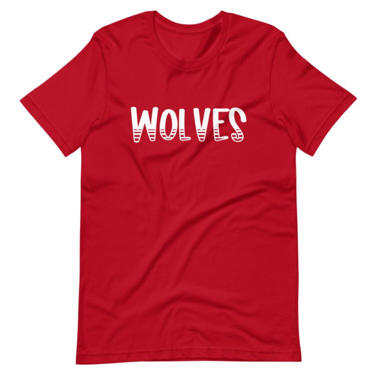 Red Wolves school spirit tee mascot wear