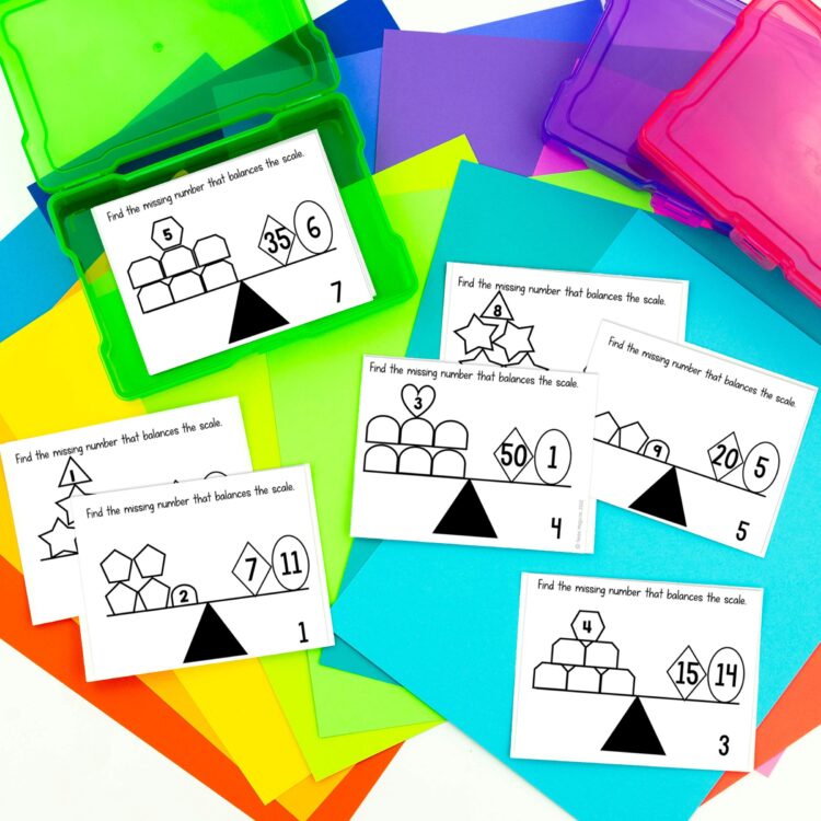 multistep equations task cards