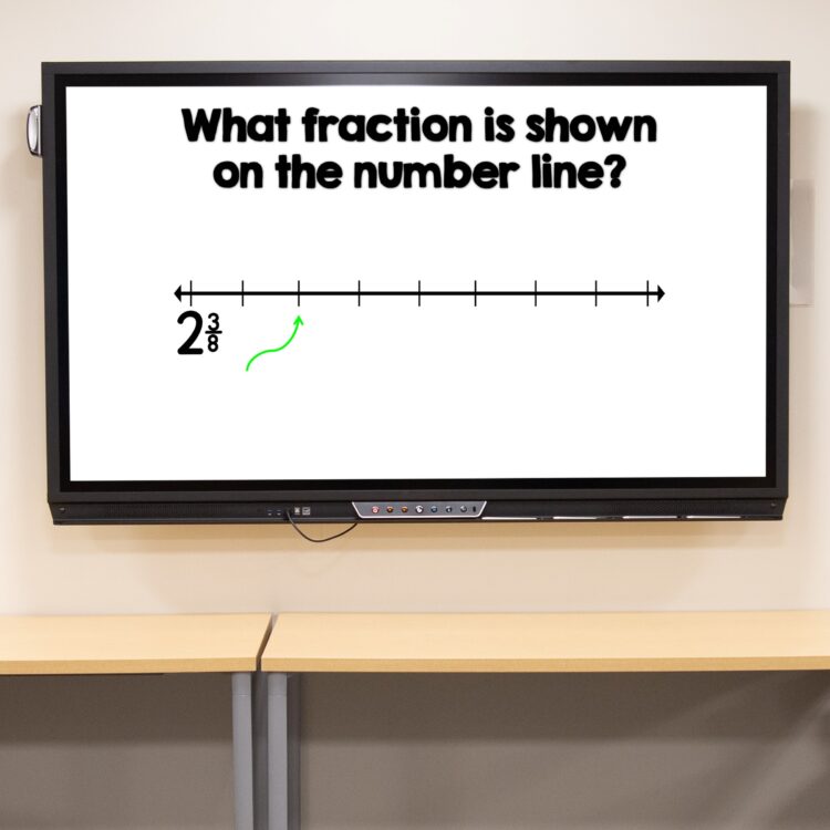 Fractions & Mixed Numbers on a Number Line game